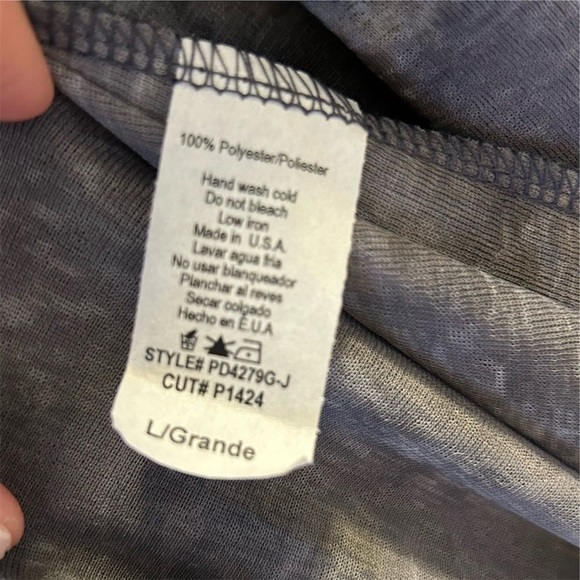 Lovely Day Women's Gray Tie Dye Long Kimono Cardigan and Sleeveless Dress Size L - Picture 6 of 15